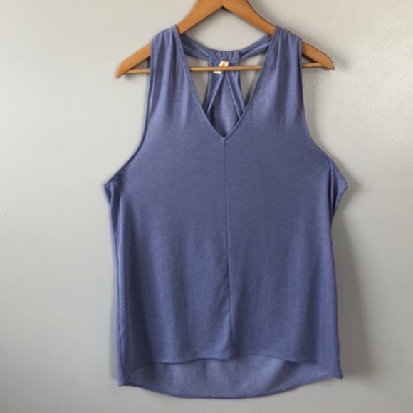 Lucy Tops - Lucy Brand V neck Racer Back Tank Purple Medium